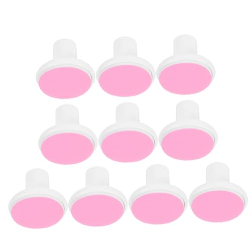 PLAFOPE 10 Pack Baby Nail Trimmer Replacement Heads Electric Nail Grinding Pads for Boys and Girls Easy to Replace Portable Sturdy Pink