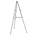Quartet Easel, Aluminum, Lightweight, Telescoping, 66" Max. Height, Supports 25 lbs, Black (51E)