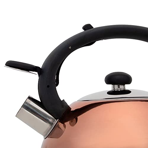 Chaleira com Apito de Aço Inox Bronze 3L