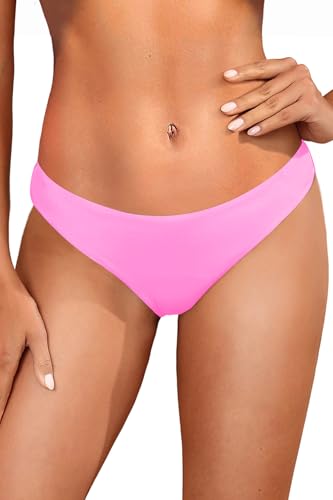 Image of Tempt Me Women Low Rise Bikini Bottoms - Moderate Coverage Bathing Suit Bottoms Low Waisted Swimsuit Bottoms Brief