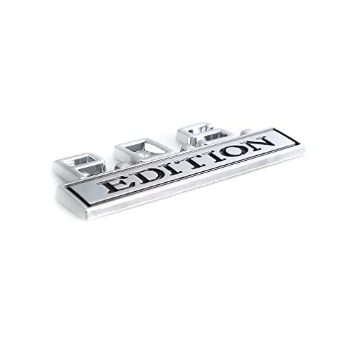 Image of 2 Pcs P.O.S. Edition Emblem 3D Metal Badge Decal Sticker Fit for Universal Car Truck SUV Side Rear Front Hood Trunk Door (Silver Black)