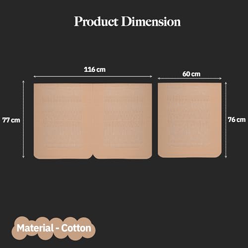 Image of Kuber Industries 2+1 Seater Sofa Cover | Slipcover for Living Room | Thick & Cozy | Non-Slip Comfort Sofa Cover Set | Columbia 258003 - Brown