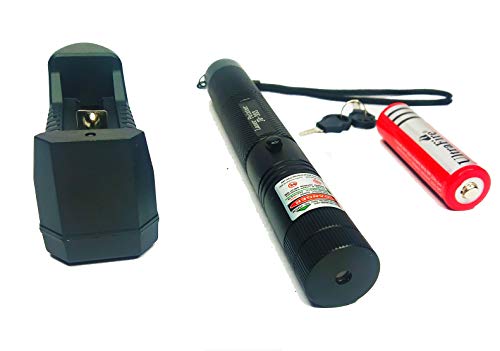 Image of 100Mw Wavelength 532Nm Rechargeable LED Green Laser Pointer Party Pen Disco Laser Light + Battery /Light+ Monkey Scarer Light, Aluminum