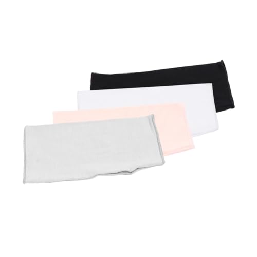 FRCOLOR 4 Pair Sun Resistant Fingerless Mittens for Outdoor Sports Ultraviolet Short Gloves Black White Gray Skin Tone Slip Lightweight Design for Women