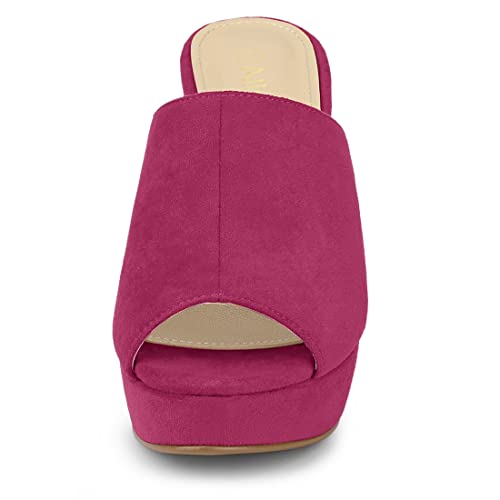 Image of Allegra K Women's Open Toe Platform Chunky Heel Slides Sandals | Party Sandals