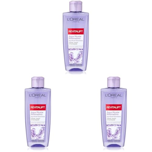 L'Oreal Paris Dermo Expertise Revitalift Filler Agua Micelar Rellenadora 230 g (Paquete de 3)