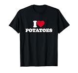 I Love Heart Potatoes Lover Vegetable Food T-Shirt