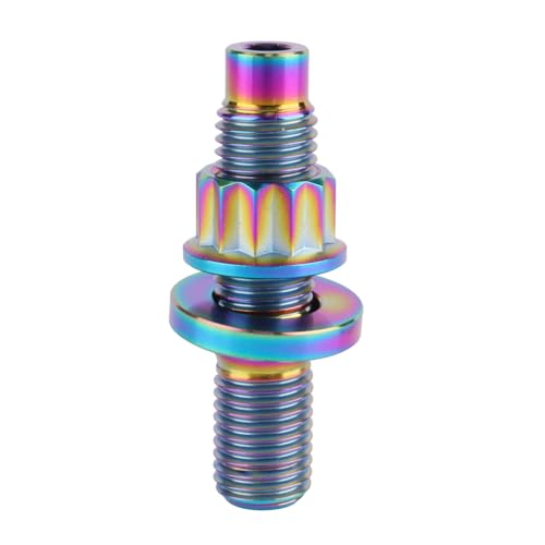 UHDFBDHF Titanium Bolt M8 M10x45mm Pitch 1.25 Automotive Exhaust Manifold Stud Kit Screws Nuts Washers (Rainbow, M10x45mm Pitch 1.25)