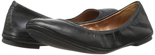 Lucky Brand Women's Emmie Ballet Flat, Black/Leather, 8 M Us #TOP6