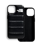 Hutch Hutch The Puffer Case for iPhone 12/12 Pro/12 Pro Max, 13/13 Pro Max, 14 [Full Body Protection] Nappa Leather Plush Down iPhone Cover [Non-Slip Anti-Scratch Micro-Fiber Lining] Black 12 ProMax