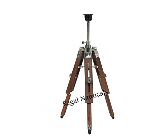 Nauticaz Steel and WoodTable Lamp with Shade