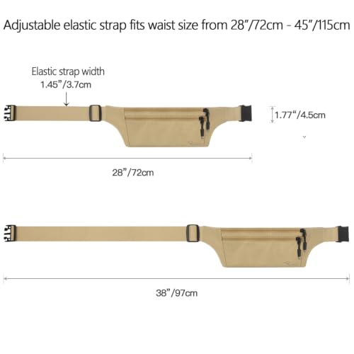 Image of Ryaco Travel Money Belt, Slim RFID‑Blocking Hidden Waist Pouch