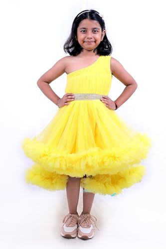 Image of TILISM Yellow One Shoulder Frock