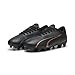 Puma Unisex-Child, Ultra Play Firm Ground/Artificial Ground, Puma Black-Copper RO, Big Kid, 4