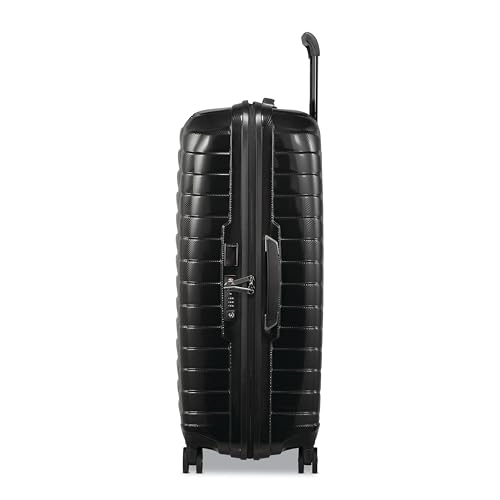 Image of Samsonite Proxis Large Hardside Luggage with Dual Spinner Wheels - Innovative Roxkin Lightweight Shell With Ultimate Durability- Includes TSA Lock, Ergonomic Telescoping Handle - Black