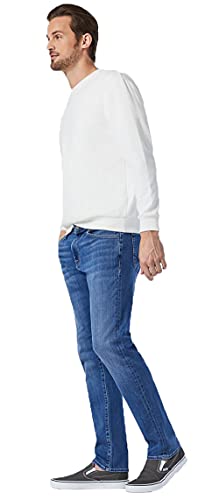 Mavi Matt Classic Men's Straight Leg Jeans, Mid-Rise Relaxed Fit Jeans for Men, Brushed Williamsburg, Medium Wash Blue Jeans, 33 x 302