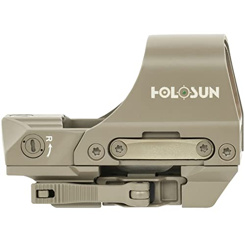 Image of HOLOSUN 510C Multi-Reticle 2 MOA Dot & 65 MOA Circle Open Reflex Sight - Solar FailSafe Shake-Awake, 12 Settings - Red /Green Reticle