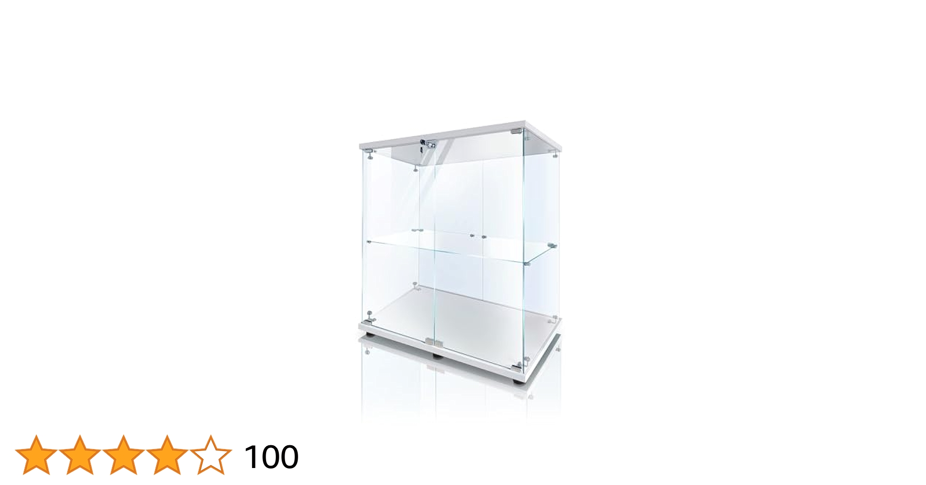 Amazon.co.jp: 【生活グッズラボ】ガラスケース 2段両扉タイプ