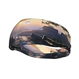 Diademas de sudor Sunset Moon Path para mujeres y hombres, diseño único, antideslizantes, para entrenamiento y deportes