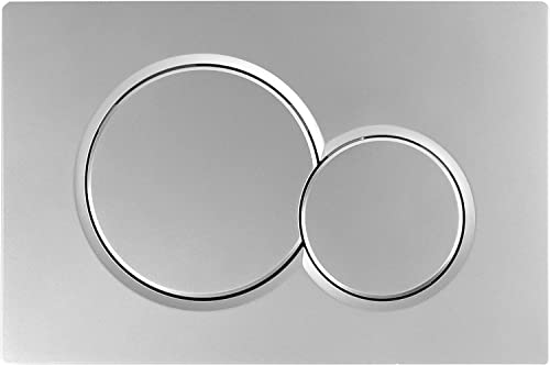 Dual Flush Actuator Plate Front Actuation, Compatible with 115.770.11.5 Actuator Plate, Matte Silver/Grey