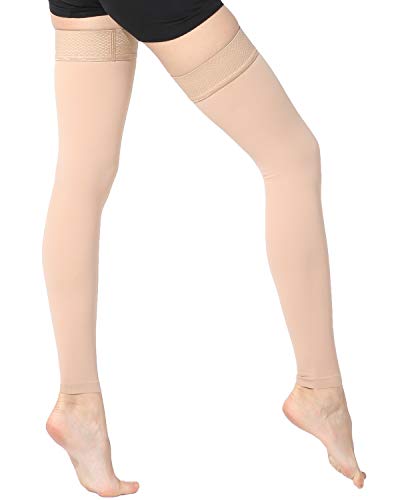 Ztl Thigh High Compression Stockings, Footless