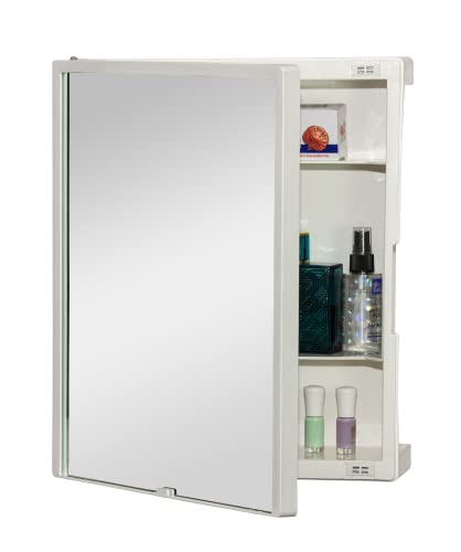 BRANCO New Rich Look Bathroom Cabinet With Mirror| Mirror With Shelf | 4 Shelves Storage Organizer | Wall Mounted Cabinet | Mirror For Bathroom | (White) (BRC-931) For Rs. 1049 @ 74% off