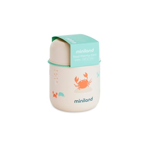 Miniatura 8 de Miniland Termo Bebé Para Comidas 280ml De Acero Inoxidable, Cierre Hermético Y Aislamiento De Doble Pared, Mantiene Temperatura Más De 24h Frío Y Calor Crabsy