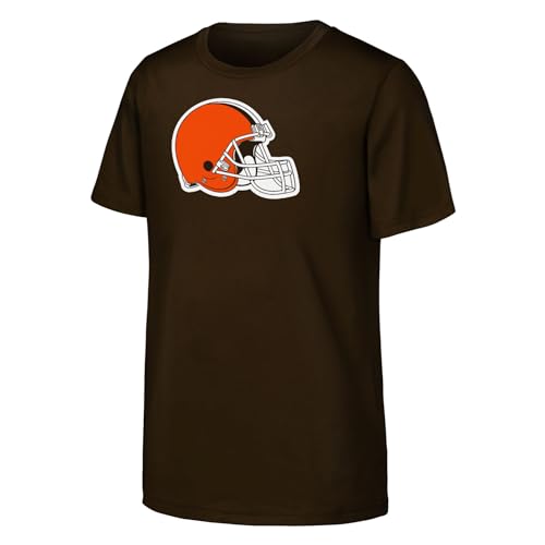 T-shirt con logo della NFL Primary, Cleveland Browns, marrone, Yth M