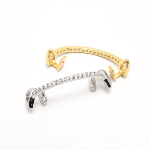 18K Gold Plated Grillz Open Face Bottom Mouth Teeth Grills Hip Hop Iced Out Diamond Grills for Your Teeth Grillz for Men and Women Rapper Costume4