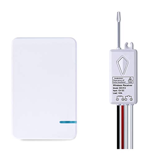 HENDUN DC 8V 12V 24V RF Wireless Switch Transmitter & Receiver, 1 Ch 433 Long Range Remote Controller for RV Autos Truck Motor Security Systems Garage Rolling Shutter Door