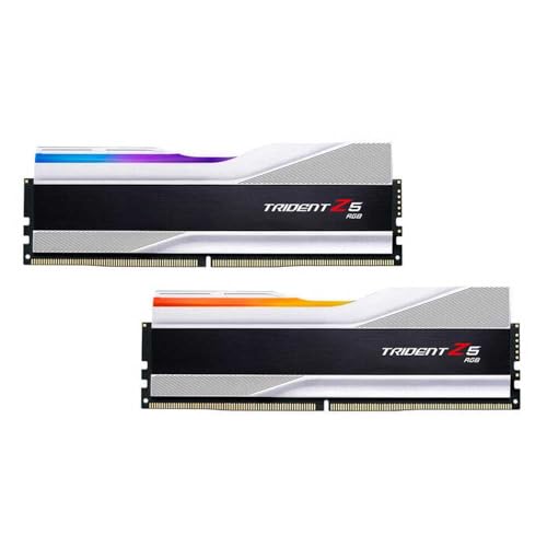 Image of G.Skill Trident Z5 RGB (Intel XMP) 32GB (2 x 16GB) DDR5 6000 CL32-38-38-96 1.35V Dual Channel Desktop Memory /RAM - F5-6000J3238F16GX2-TZ5RS (Silver)