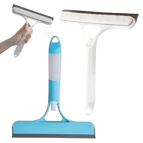 2 Pack 3 In 1 Window Cleaning Scraper Shower Squeegee Shower Cleaner Tool Window Cleaning Equipment for Car Home Kitchen Wiper Shower Screen Wiper