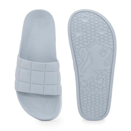 Image of Red Tape Womens Sliders in Slate Blue | Casual Pool Sliders | SLATE BLUE | 3 UK