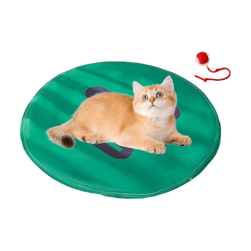猫用ボールおもちゃ | カバー付き自動で動くキャットボール - 2-in-1 ハンティングゲーム ペットの運動 追いかけ遊び 知能向上 精神的刺激 | ペットの狩猟運動、床活動、遊び、追いかけ、エンリッチメント用