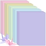 Cholemy 250 Sheets Colored Cardstock Bulk 8.3 x 11.7 Inch Pastel Cardstock Printer Paper Thick Assorted Construction Paper for Gift Scrapbook Card Making Printer School DIY Craft (Light Colors)