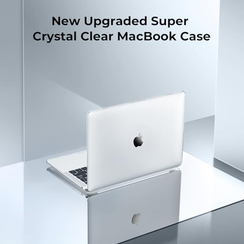 Image of EooCoo Case Compatible for MacBook Air 13.3 inch M1 2021 2020 2019 2018,A2337 A2179 A1932,Original Machine Color,Ultra-Thin Invisible,M1 Air 13 High Transparency Laptop Hard Shell Cover-Crystal Clear