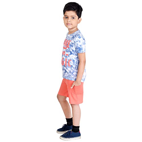 Image of Clothe Funn Boys Printed Cotton Half Sleeves T-Shirt & Shorts Set