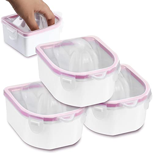 Fireboomoon 3 Pack Soak Tray Nail Art Manicure Care Soak Bowl Nail Art Polish Remover Hand Wash Spa Tool