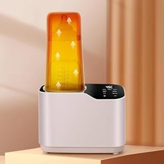 Waterless Bottle Warmer with Shake Function, Digital Display Safe Heating Wash, Accurate Temp Control and Timer Memory Function for Breastmilk Heating Children Bottle Warmer Universal for All Bottles (Pink_B)