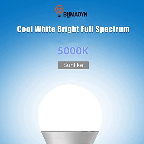 Bhmaoyn FULL SPECTRUM LIGHT BULB 11W A19 ® Full Spectrum Sunlike Light Bulb,Dimmable A19 E26 11W 5000K,Boosts Energy,Mood & Performance,Supports Circadian Rhythm,Near-Perfect Color Rendering,Imitate Sunlight Indoors thumb #3