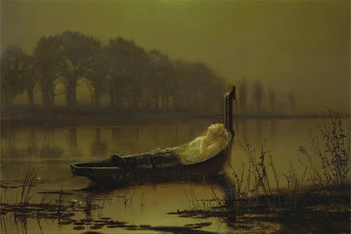 La Dame de Shalott impression sur toile pour créer un salon poétique chic