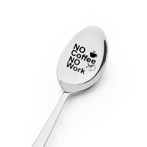Cofee Lover Gifts Spoon for Best Friend Birthday Gifts for Coworker Boss Gag Gifts for Office Workers Staff Appreciation Gifts for Employees Thank You Gift for Colleagues Women Men Coffee Spoons