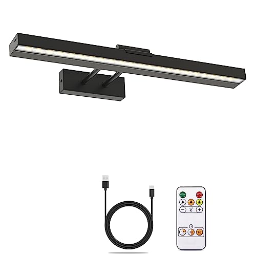 LABOREDUCER Iluminación para cuadros y expositores, 48LED Luces recargables para expositores con ma