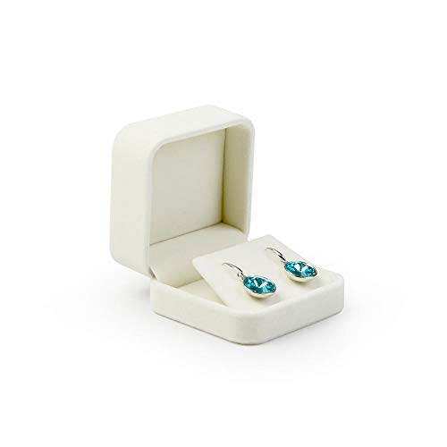 Oirlv Terciopelo real Caja de regalo pendiente Caja de almacenamiento de exhibición de joyas Cover