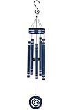 Sunset Vista Designs Windchimes - Vista Classics Galaxy Etched Aluminum Windchime with Spiral Windcatcher, 36