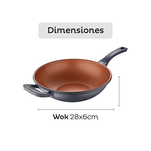 SAN-IGNACIO-Bronze-Wok-de-Cocina-de-32-cm-Antiadherente-Fabricado-con-Aluminio-Fundido-Con-Agarres-Soft-Touch-Sarten-Wok-Apta-para-Todo-Tipo-de-Cocinas