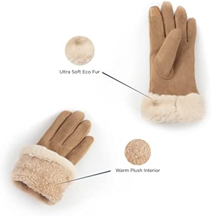 Lancaster Gants Femme Compatibles Écran Tactile 8 Camel