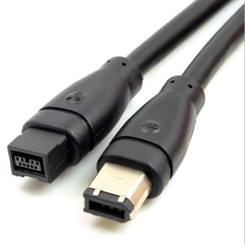 Cable FireWire IEEE 1394B 9 a 6 pines 800 Mbps pack de 2 unidades de 1,8 metros para transferir datos 3