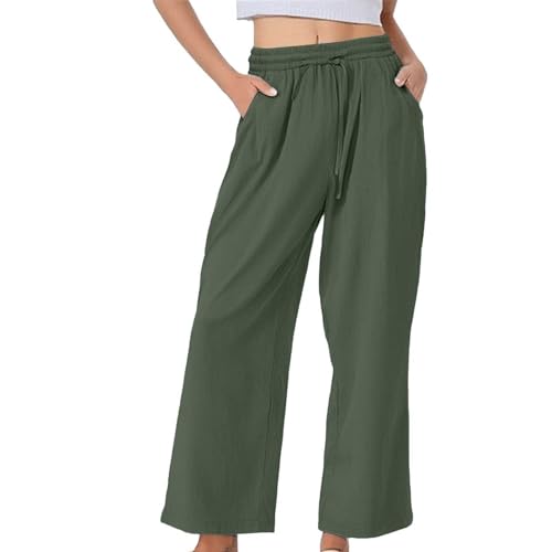 Pantalon chino court de vacances et bermuda femme taille haute léger look plage