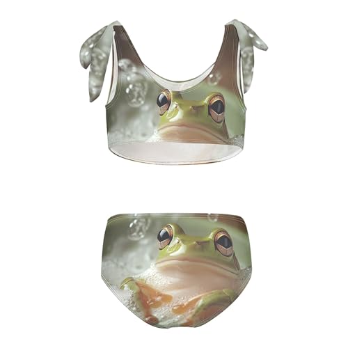 Cute Frog Bubble in Tub Girls Bikini Sets 2 Piece Swimsuits Bathing Suit Swimwear2